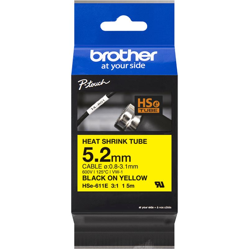 Brother Schrumpfschlauch HSe-611E - Schwarz