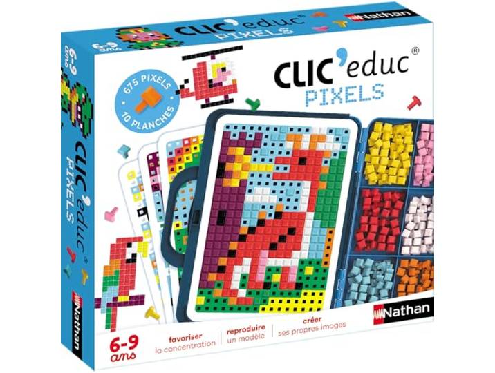 Nathan - Clic Educ Pixels - educatief spel - kleurherkenning - ontwikkelt creativiteit en fijne motoriek - vanaf 6 jaar