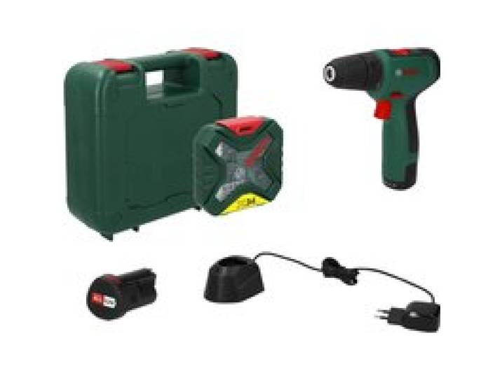 BOSCH Perceuse-visseuse sans fil « Easy Drill Set », avec 2 batteries et accessoires.