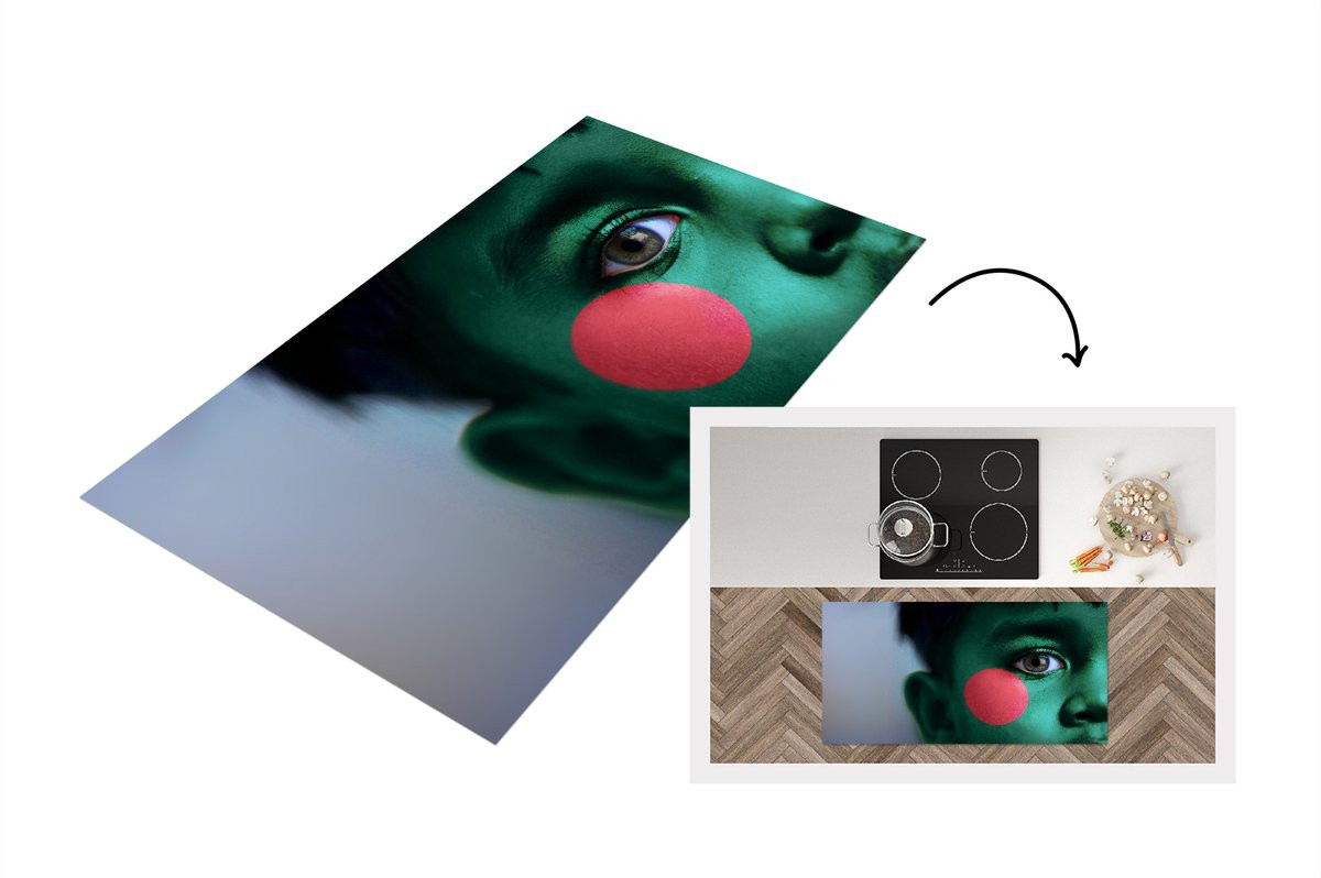 KitchenYeah Keukenloper Vlag van Bangladesh Vinyl B/D: 120 x 60 cm