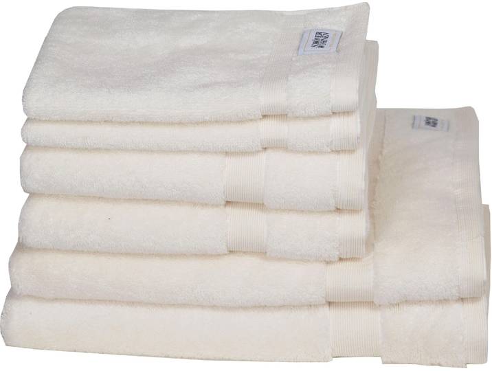 Handtuch Set Cuddly , weiss (weiß), 6 Stk., Frotteevelours, Frotteevelours, Obermaterial: 100% Baumwolle, SCHÖNER WOHNEN-KOLLEKTION, Handtücher, Handtuch Set, schnell trocknende Airtouch-Qualität