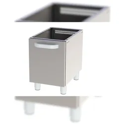 A&S polarny Gastro Unterschrank Untergestell mit Tür Standgerät 400x730x600 mm Edelstahl