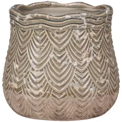 Chic Antique Valence Übertopf, H14/D14 cm, staubig grün