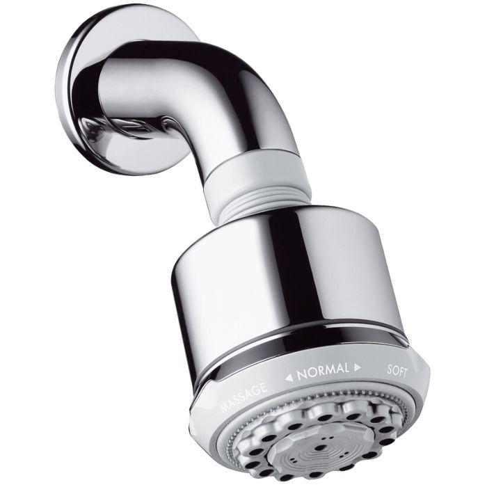 hansgrohe Clubmaster Kopfbrause 26606000 9 l/min, d= 85mm, mit Brausearm, 3jet EcoSmart, chrom