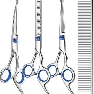 Inspire Curations Professional 4 in 1 Pet Grooming Scissors Kit For Dogs & Cats 4pcs Set