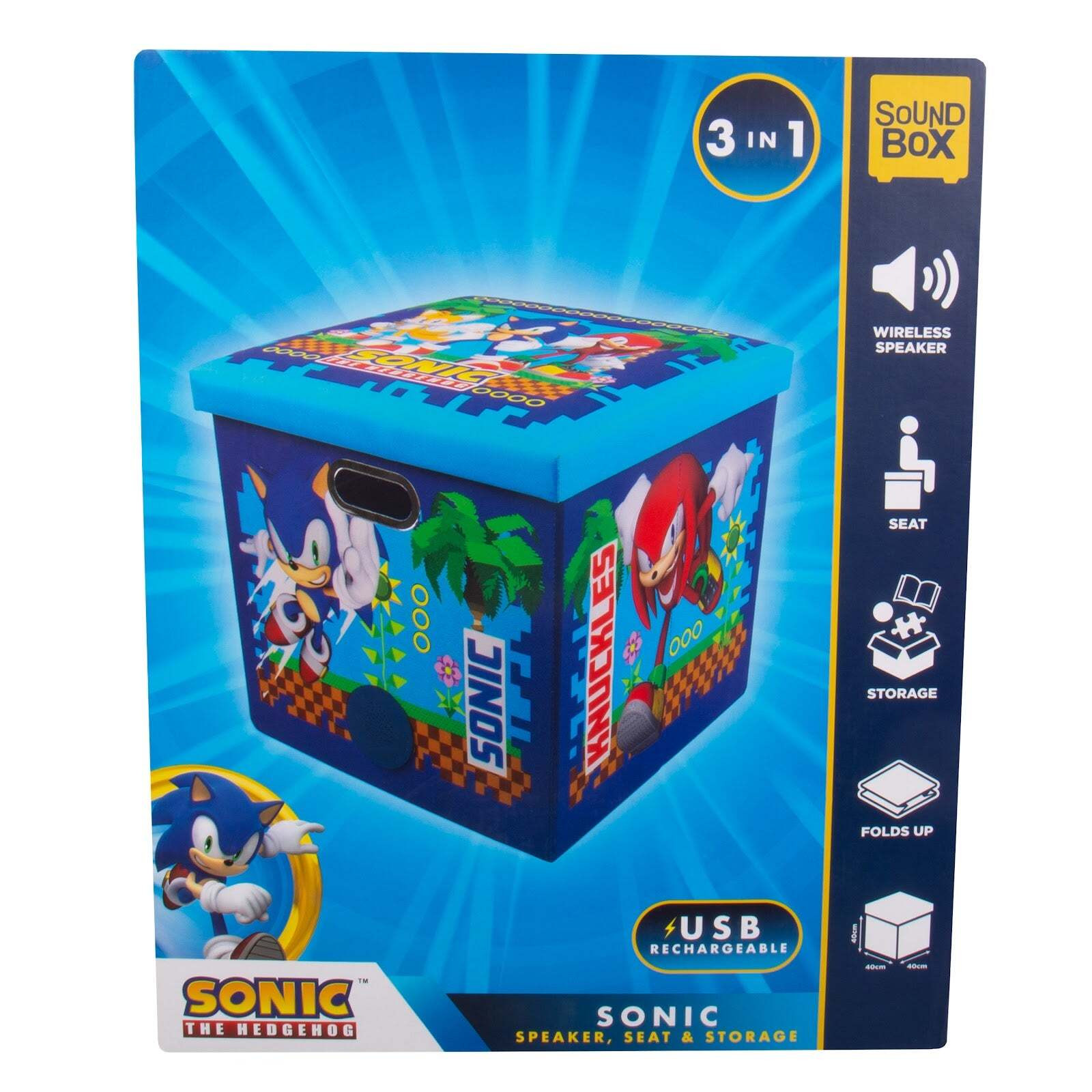 Fizz opbergbox voor Sonic inclusief speaker, blauw van Fizz Creations