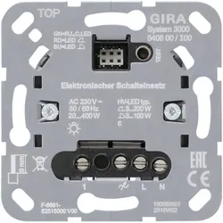 Gira, Zubehör Schalterprogramm, System 3000 Elektronischer 540500 Schalteinsatz