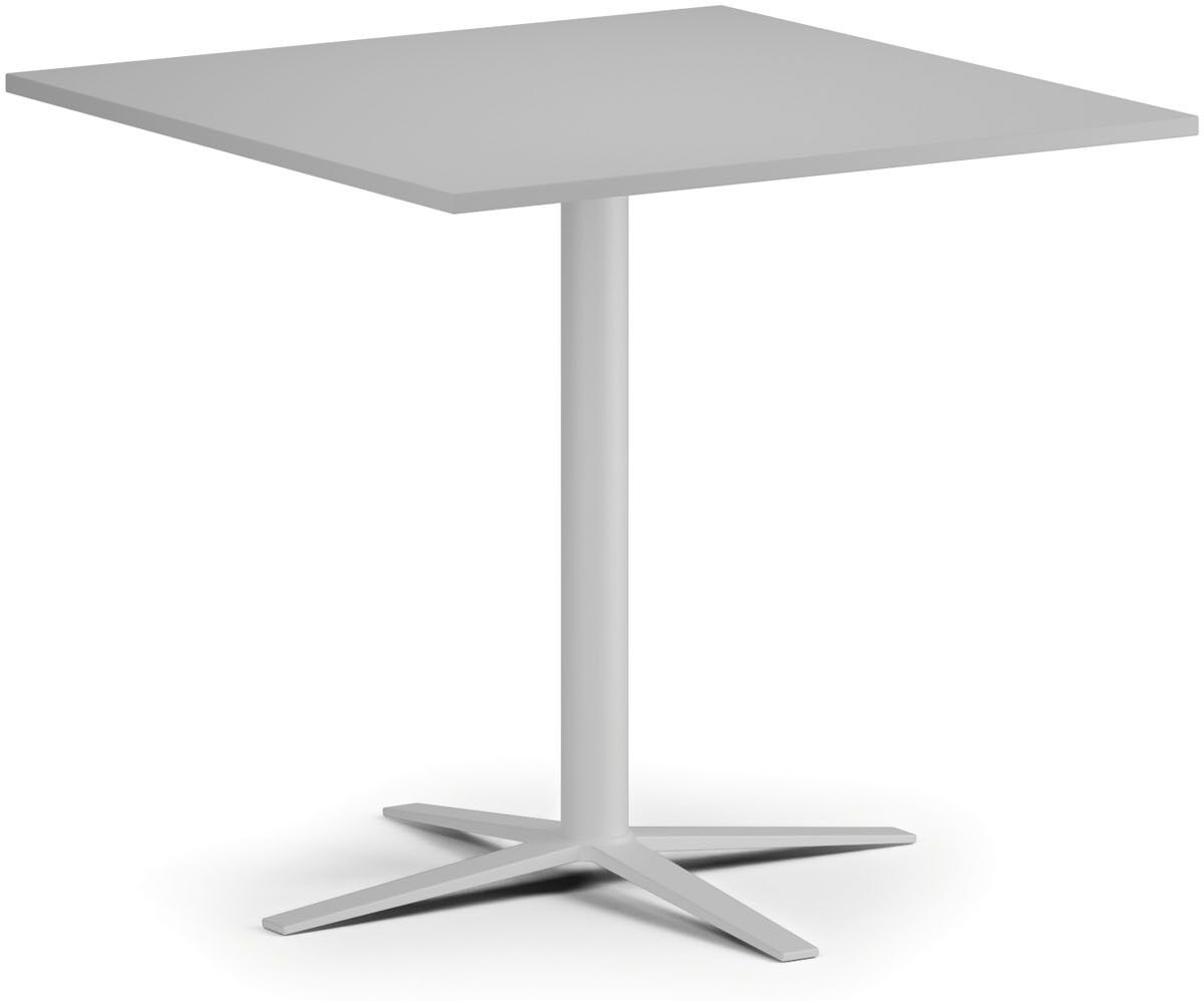 B2B Partner Couchtisch AURA, 60x60 cm, weißes Fußgestell, grau
