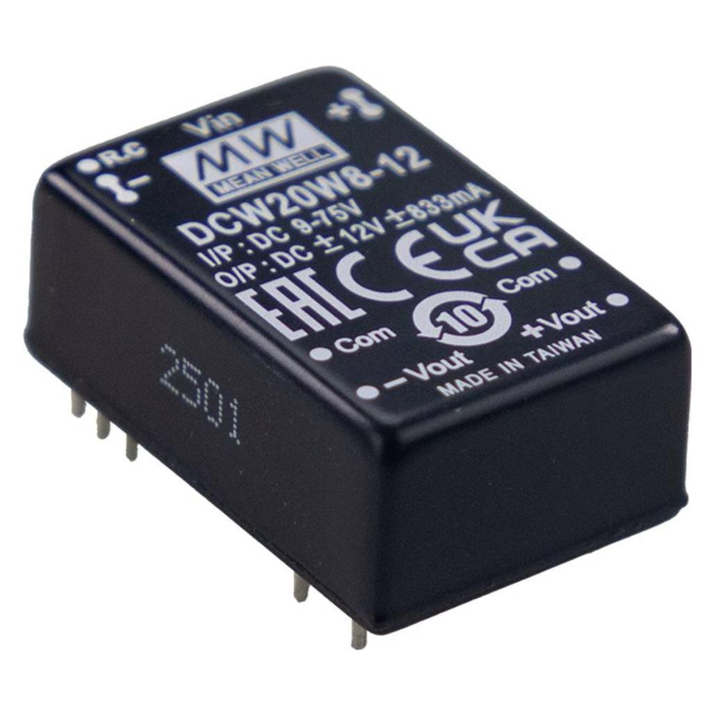 MeanWell MEAN WELL SCW20W8-05 DC/DC-Wandler 24 V 5 V 4.000 A 20 W Inhalt 1 St. (SCW20W8-05)