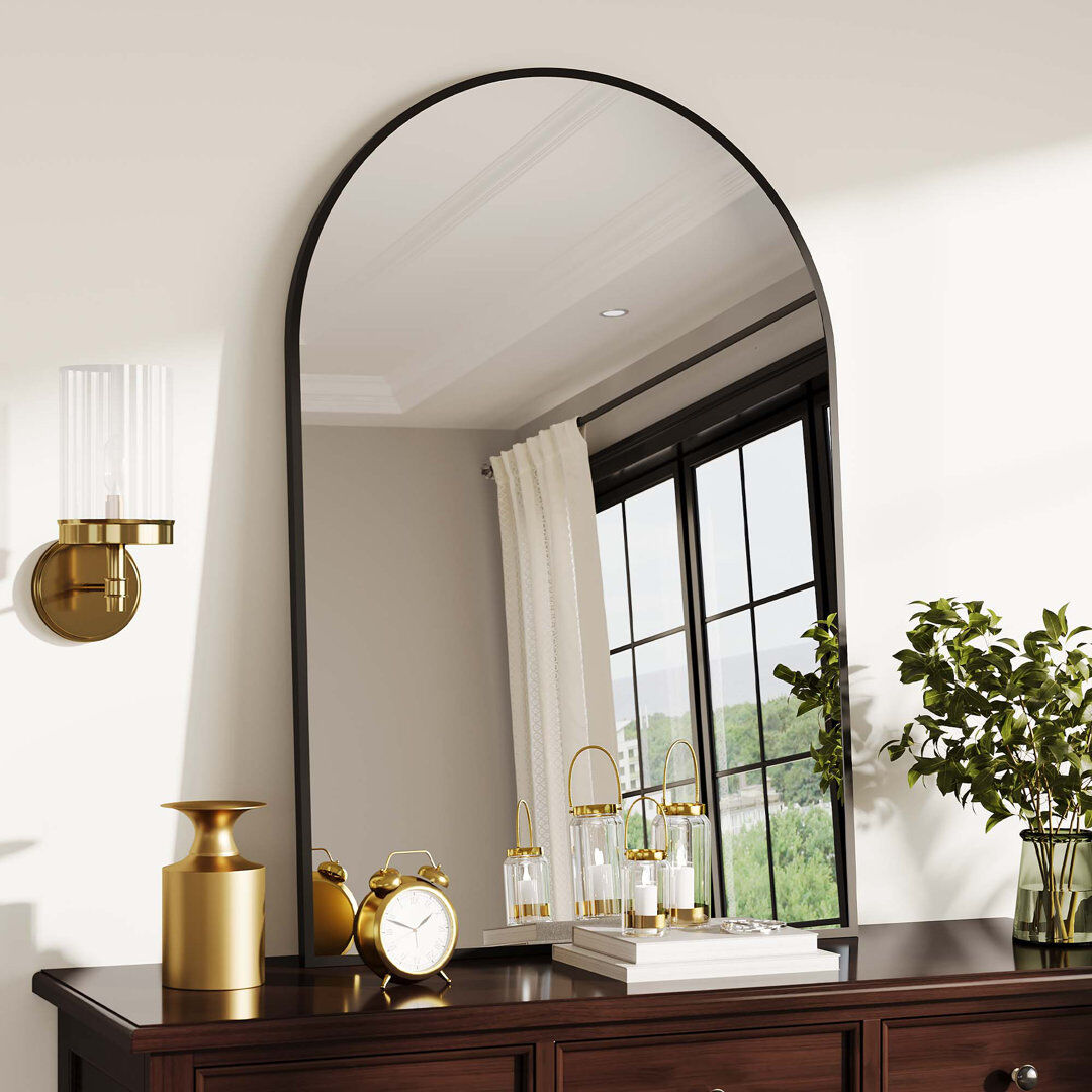 Brayden Studio Mirror Black 91.4cm H X 61cm W X 2cm D