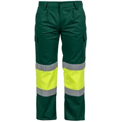 Hochsichtbare Arbeitshose Fluo Bicolor Größe 46 Multitaschen VITO