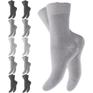 Footstar Socken Everyday, grau, 10 Paar, Midi Socken, Baumwolle, Größe 43 - 46