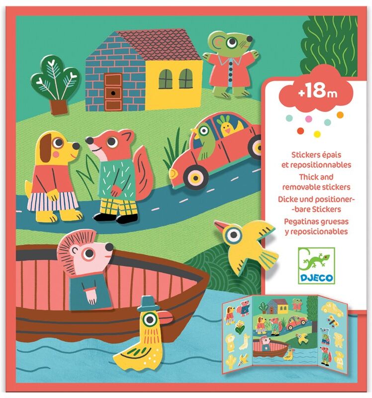 Stickers repositionnables : Les animaux - Djeco