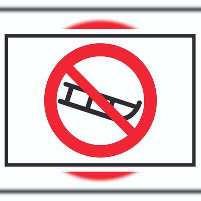 HB-Druck Schlitten fahren verboten Symbol Schild A5 (148x210mm)