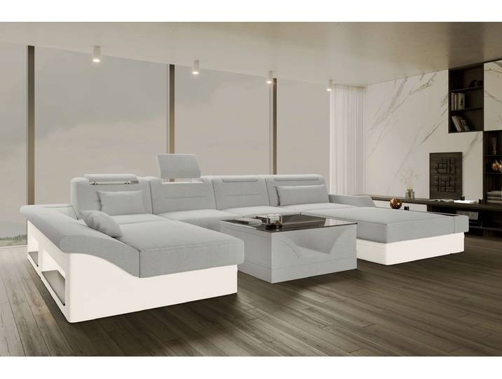 Wohnlandschaft Monza U Form Stoffsofa