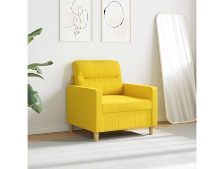 KTHLBRH Sessel hellgelb 60 cm aus Stoff Gestell aus robustem Metall, Polsterung aus Schaumstoff, maximale Belastung 110 kg, für Wohnzimmer
