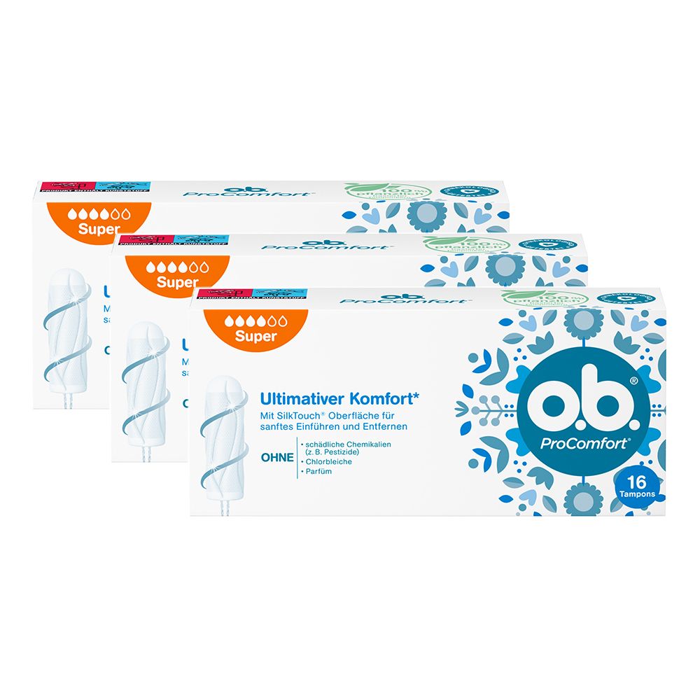 O.b. Tampons ProComfort super 3x16 St Tampon