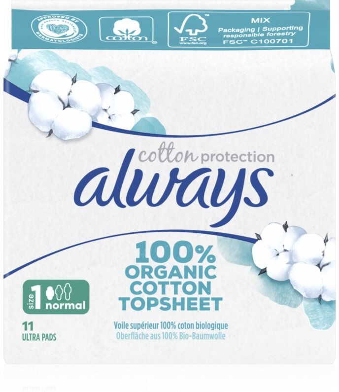 Always Cotton Protection Normal Binden Nicht parfümiert 11 St.