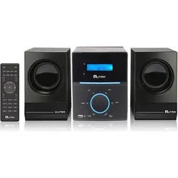 Eltra Neptun Blue BT CD USB-Tower (CD Player, 2x 5 W), Stereoanlage, Schwarz