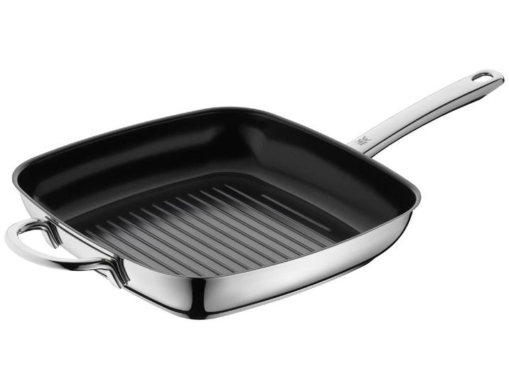 Grillpfanne WMF Durado 28 cm, Silber , silber (schwarz, silberfarben), Pfannen, Grillpfanne