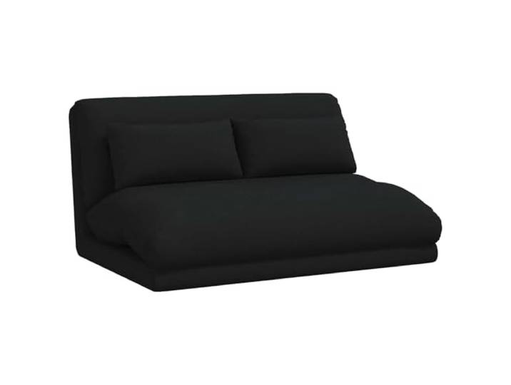 Makastle Verstellbarer Fußsessel Schwarz Stoff