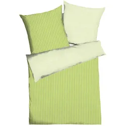 Traumschlaf, Bettwäsche, Mako-Satin Bettwäsche Eternity Combo grün (Bettwäsche Set, 160x210 cm + 65x100 cm)