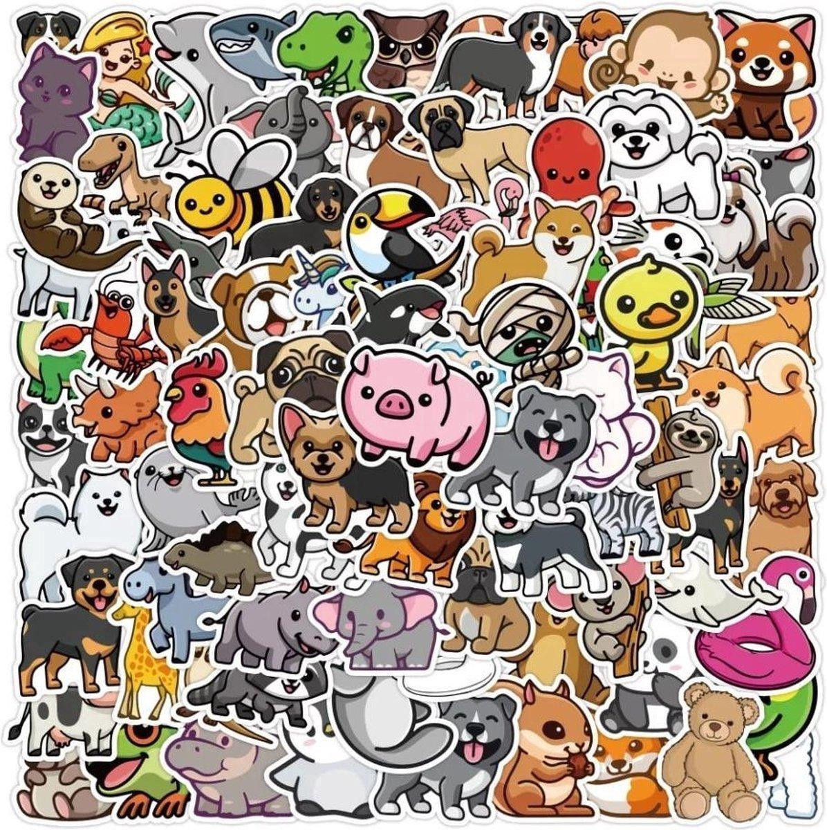 Go Go Gadget 100 dierstickers set voor school, fiets, laptop en kamer