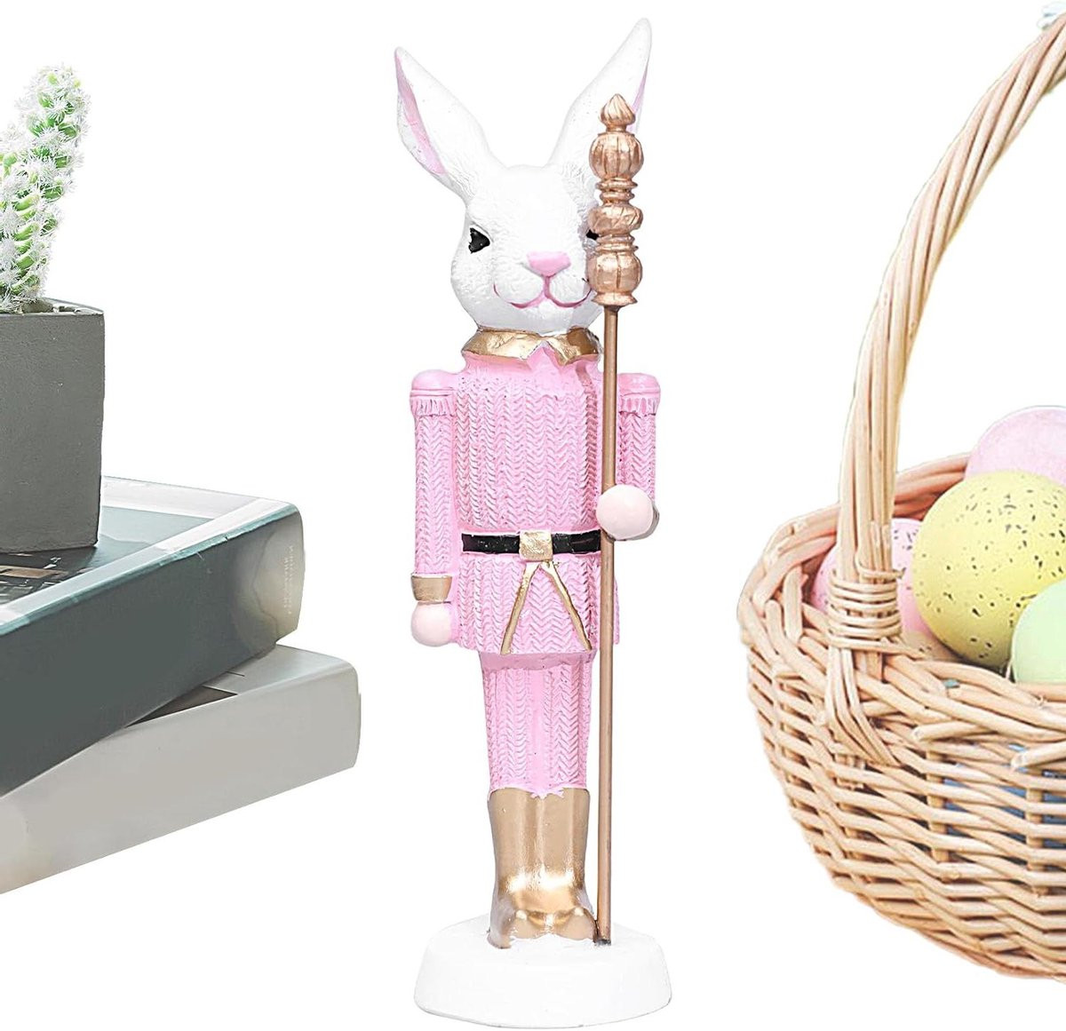 Paashaas Figuur Wit - Hars Decoratie - 18 cm