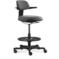 Arbeitsstuhl / Counterstuhl TOP WORK 40 Sitz Stoff / Rücken Stoff dunkelgrau hjh OFFICE