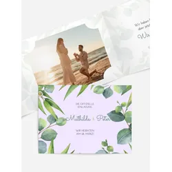 Hochzeitseinladung selbst gestalten mit Spruch und Fotos im Onlinedesigner bei Meine-Kartenmanufaktur.de