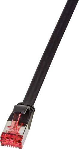 LogiLink CF2013S RJ45 Patchkabel CAT 6 U/FTP 0.25m Schwarz vergoldete Steckkontakte
