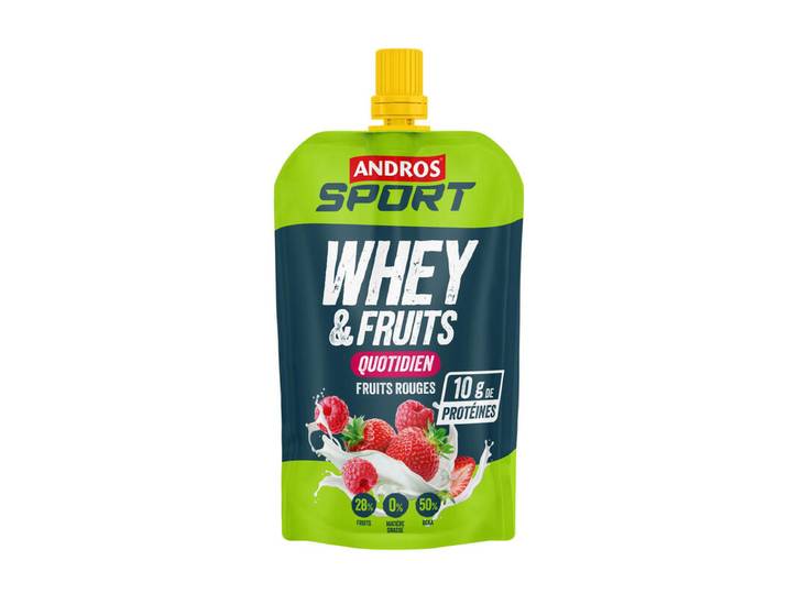 Andros Sport Boisson protéinée Fruits rouges 120 g