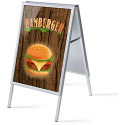 Kundenstopper A1 Komplettset Burger Englisch