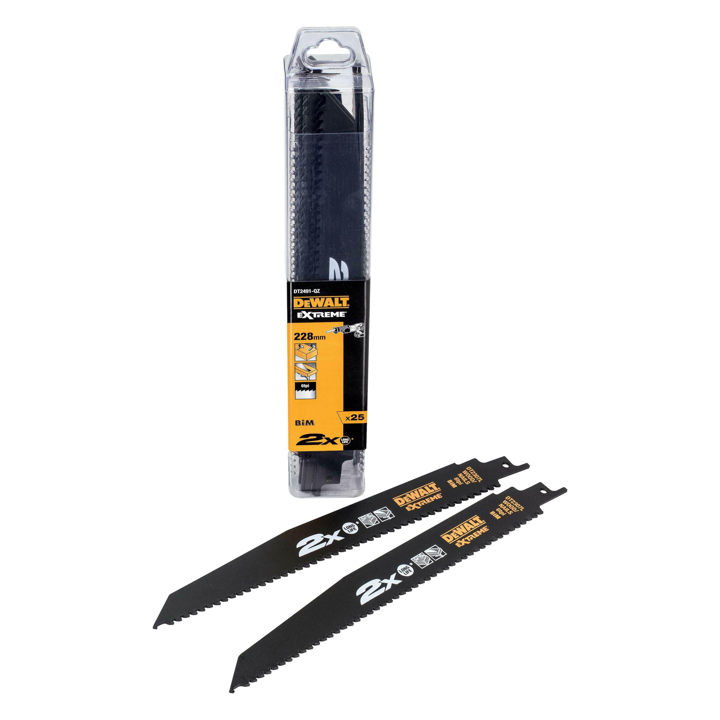 DeWalt Zubehör DT2491-QZ 2x Demolition 228 x 4.2 mm Säbelsägeblätter (25 Stück) (DT2491-QZ)