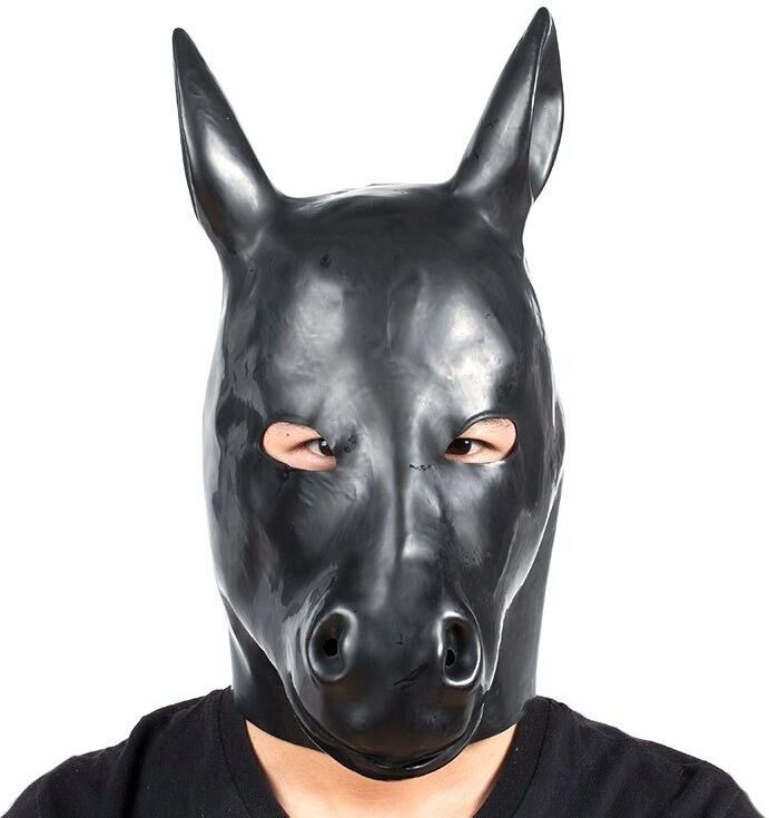 Kinky Puppy Masque Tête de cheval Horse Noir