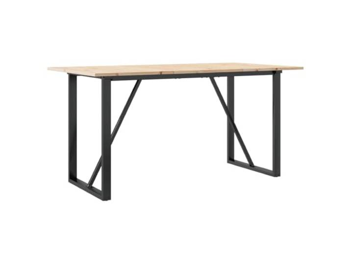 GPUTYGHN Esstisch O-Gestell 140x80x75 cm Massivholz Kiefer und Stahl Massivholz Kiefer, Stahlgestell O-Form, rustikale Aststellen, 140x80x75 cm, Essbereich