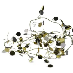 DesignLive Lichterkette Paillette Alu, Eisen, Stahl & Metall Gold