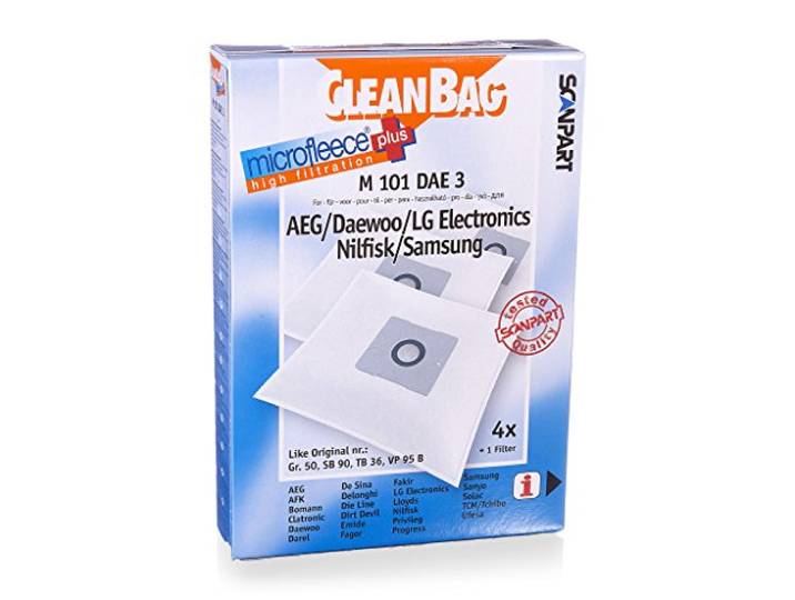 CleanBag M 101 DAE 3 stofzak, wit/weelderige tuin