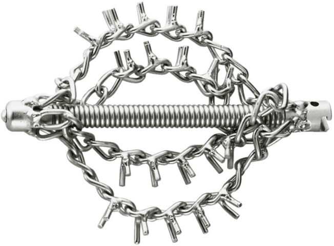 Tête d'élingueur à chaîne Rothenberger L.155mm sans anneau, avec 4 chaînes (72188)