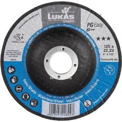 Lukas, Schleifmittel, Kompaktschleifteller PG EASY Ø 125 mm CeramicPS Korn 36+ flach