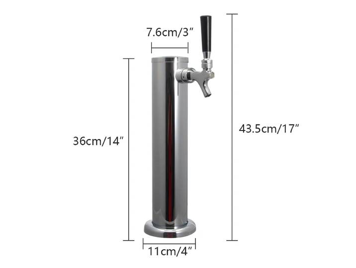 tour à bière en acier inoxydable avec 1 robinet / 2 robinets / 3 robinets et colonne de bière pour dégoulin à goutte