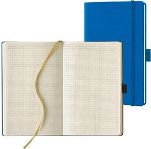 Lediberg Notizbuch Tucson ca. DIN A5 kariert, blau Hardcover 240 Seiten