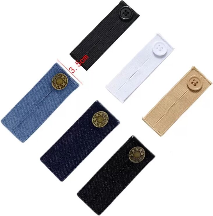 INF Ensemble de boutons d'extension de taille amovibles et extensibles pour jeans - Solution d'ajustement instantané