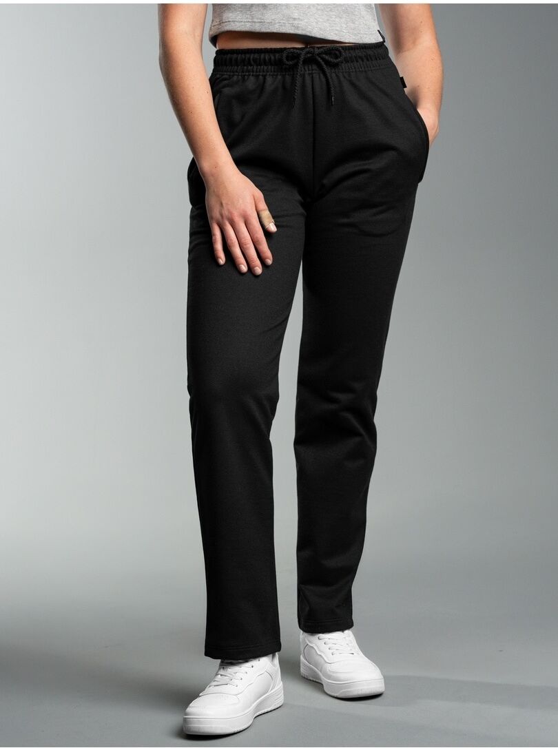 Sweathose TRIGEMA "TRIGEMA Freizeithose aus Sweat-Qualität", Damen, Gr. 5XL, Normalgrössen, schwarz, Sweatware, 70% Baumwolle, 30% Polyester, Hosen Sweathose schwarz 5XL, Normalgrössen
