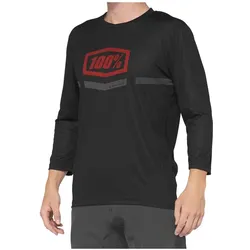 100%, Herren, Velotrikot, Unbekannt 3/4 Jersey airmatic schwarz/rot (XL), Schwarz, Rot, XL