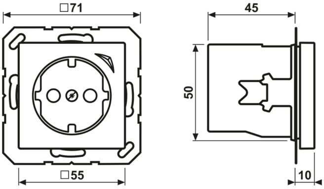 JUNG Prise SCHUKO HOME BT A 1521 SE WW (BTA1521SEWW)