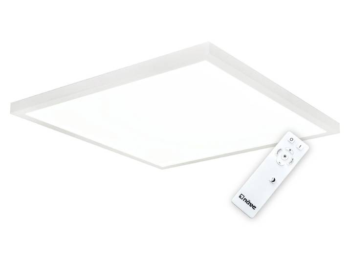 Deckenleuchten - LED Panel-Deckenleuchte \ LIMA\ , Deckenlampe im Functional Style, aus Metall und Kunststoff in weiß, 60 x 60 x 5 cm, inkl. LED – dimmbar – CCT-Wechsler – Nachtlichtfunktion – Fernbedienung