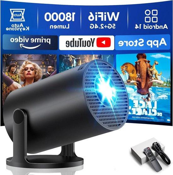 AKIYO Mini Projector Draagbare Beamer Wit