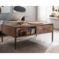 Massivholz »Priya 2« Unikat Couchtisch multifarbig