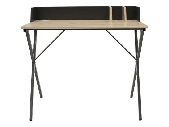 Bureau - HOME DECO FACTORY - Brice - Épuré - Noir et Marron